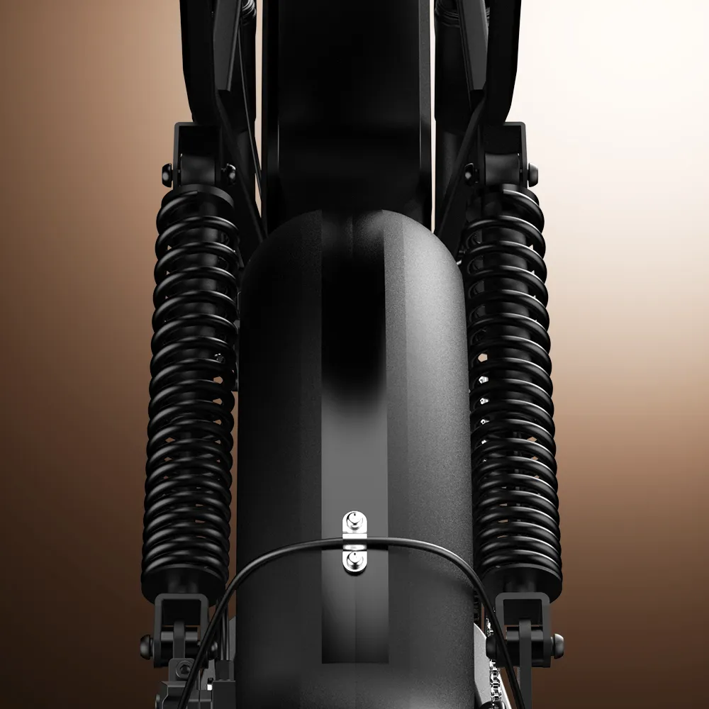 Front suspension fork and fender