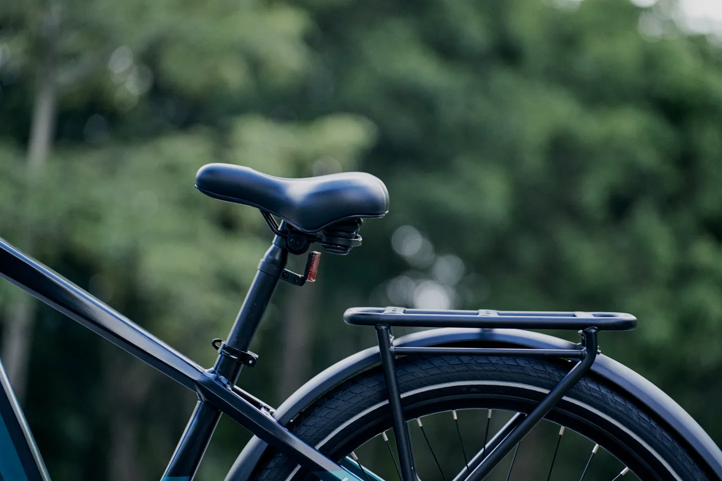 Saddle and rear rack