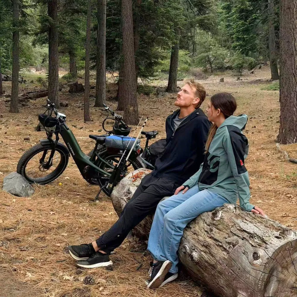 A Nomad Pro parked in the forest
