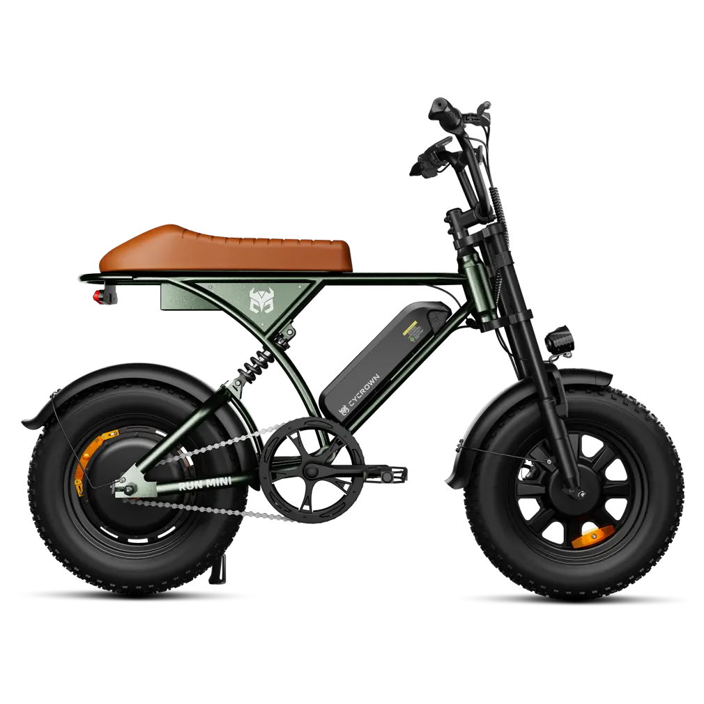 Run Mini in green, full side profile