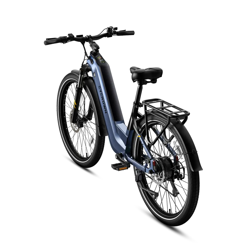 Urban X step-through in Glacier Blue, three-quarter view